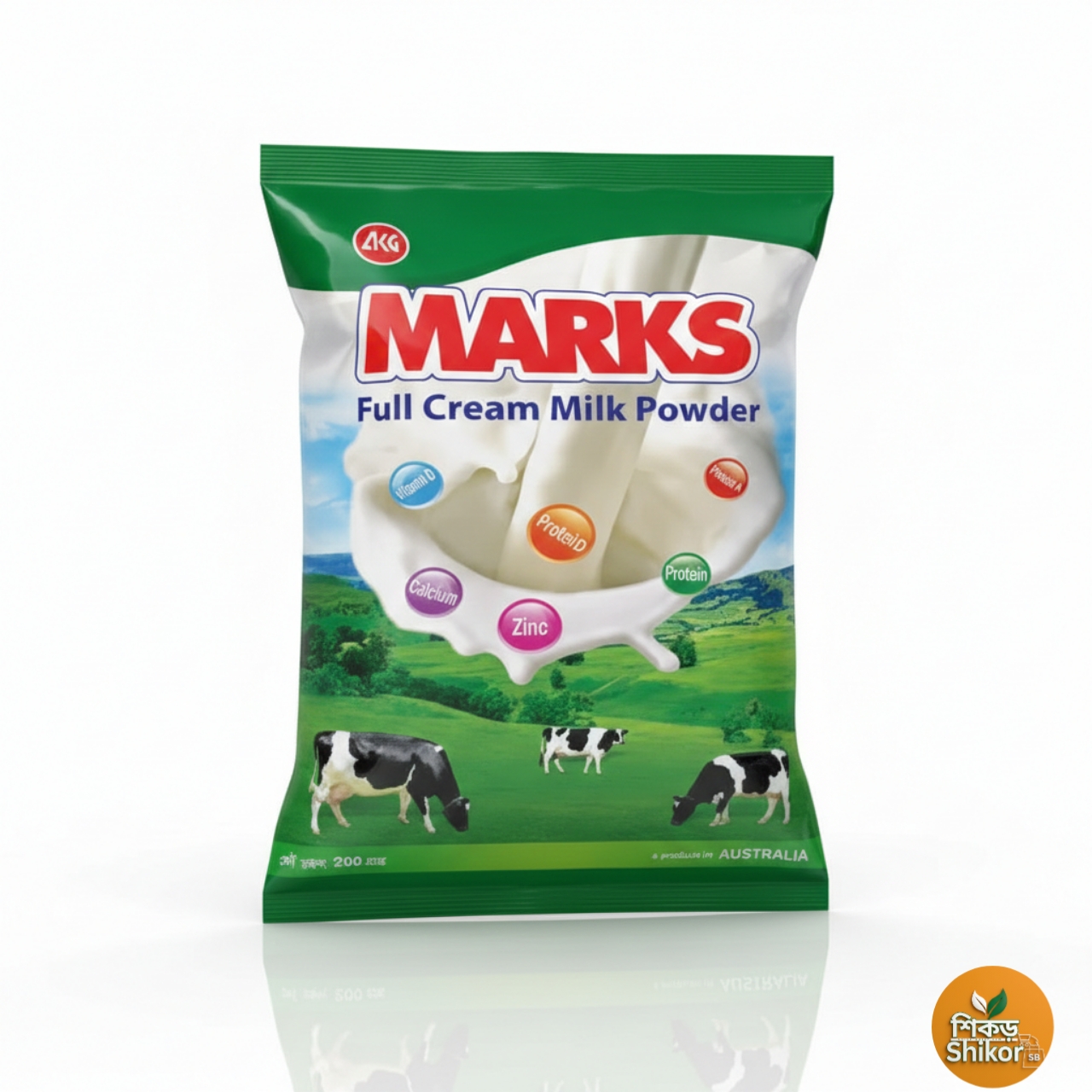 Marks Full Cream Milk Powder - 200g | স্বাস্থ্য ও শক্তির প্রতিদিনের সঙ্গী