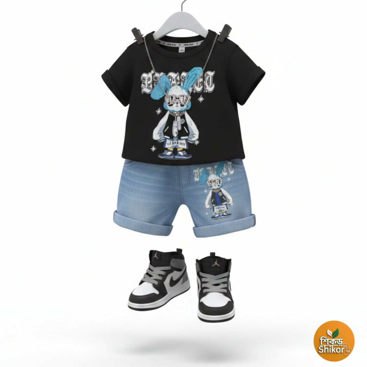 T-Shirt and Pant set for Baby Black