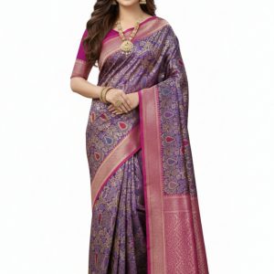 TanaBana Benaroshi katan saree  তানাবানা কাতান শাড়ি – সাথে ম্যাচিং ব্লাউজ পিস