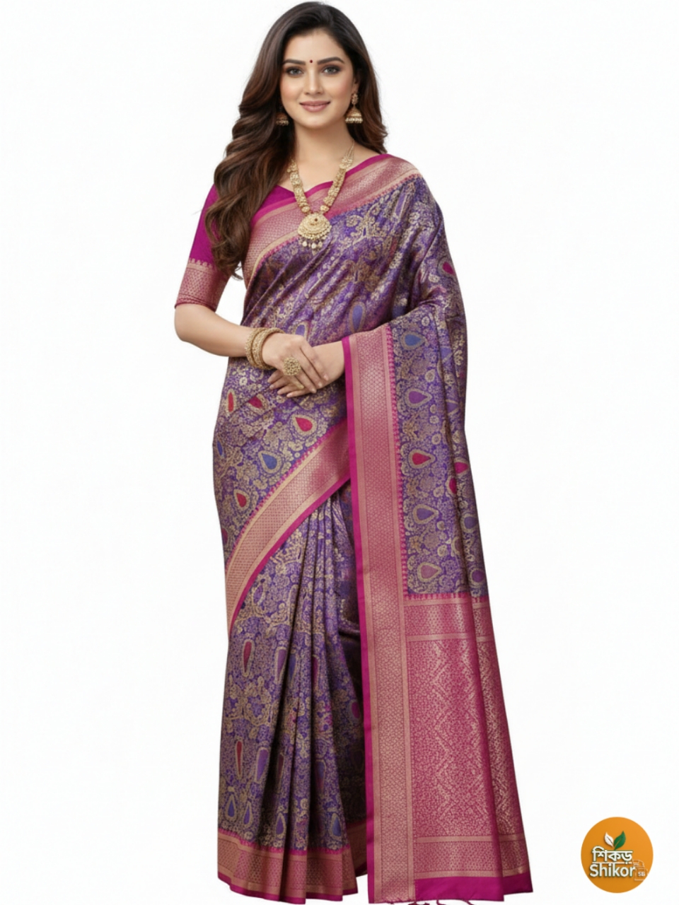 TanaBana Benaroshi katan saree তানাবানা কাতান শাড়ি – সাথে ম্যাচিং ব্লাউজ পিস