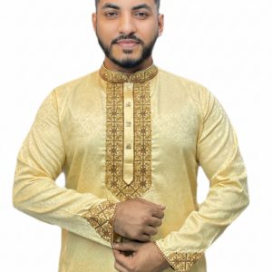 Embroidery Panjabi  100% jacket Cotton Snap Button.কটন পাঞ্জাবি