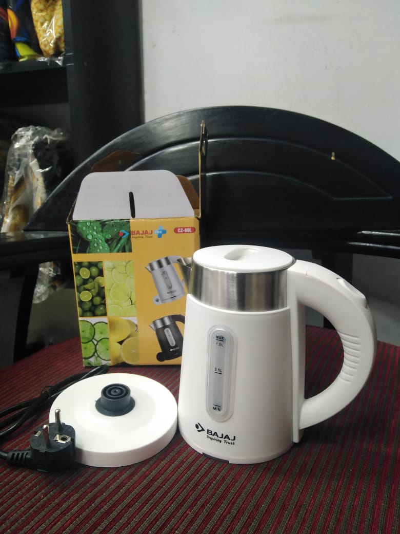 Bajaj Majesty New 1-Litre Cordless Kettle (White) - Image 3