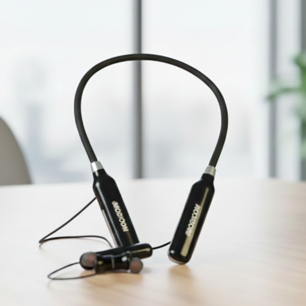 MOBICOM Wireless 300 Hours Neckband(৩০০ ঘণ্টা প্লে-টাইম সমৃদ্ধ Mobicom ওয়ারলেস হেডসেট!)