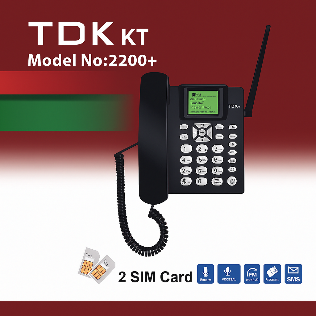 TDK KT2200+ GSM Dual SIM Corded Home Telephone - Image 4